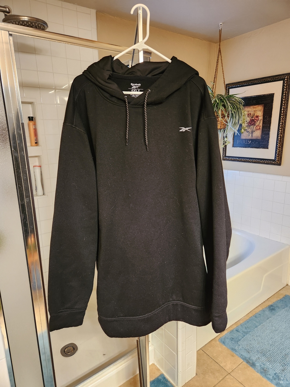 Reebok Men's Black Hoodie Pullover